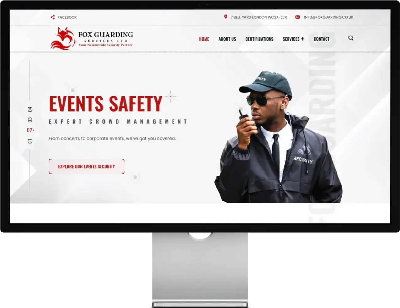 Fox Guarding Services LTD website screenshot